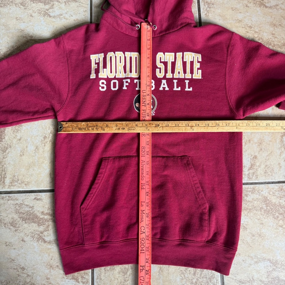 Champion Florida‎ State Seminoles Softball Hoodie Maroon Size Small - Picture 10 of 14
